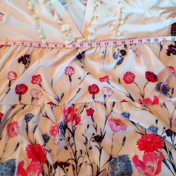 Women's Soft and Flowing Floral High Waist Lounge Dress, XXL - Picture 12 of 16